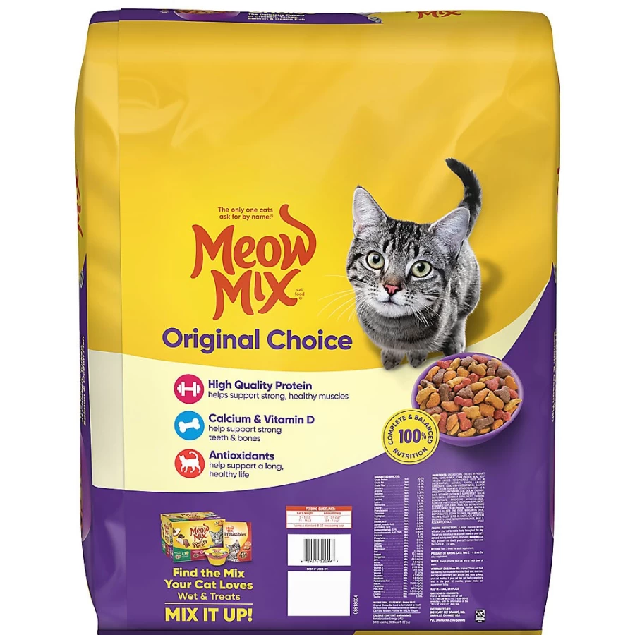 PetSmart Meow Mix Original Choice Dry Cat Food - Chicken, Turkey, Salmon & Ocean Fish Blend for All Life Stages