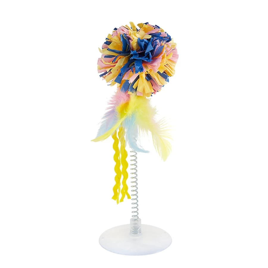 PetSmart Whisker Colorful Easter Cat Toy - Puff Swatter Play Teaser for Cats