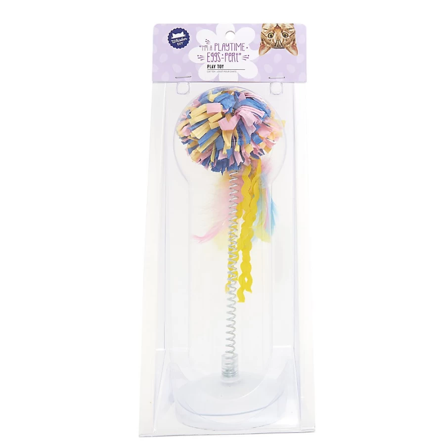 PetSmart Whisker Colorful Easter Cat Toy - Puff Swatter Play Teaser for Cats