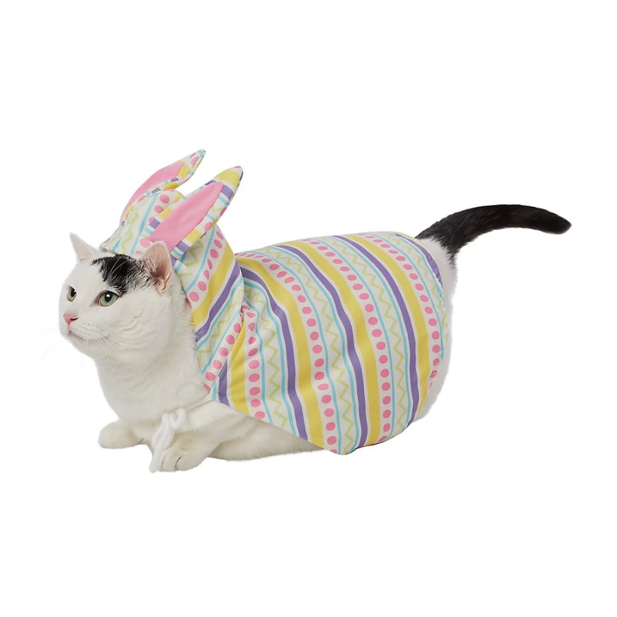 PetSmart Whisker City Easter Bunny Costume Cape for Cats - Festive Holiday Pet Apparel