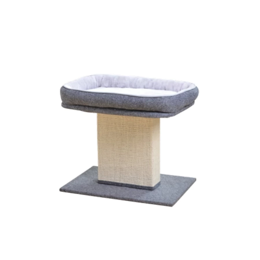 PetSmart Grey Cat Scratching Post with Bed - 23-inch Tall Cat Tree for Climbing and Scratching