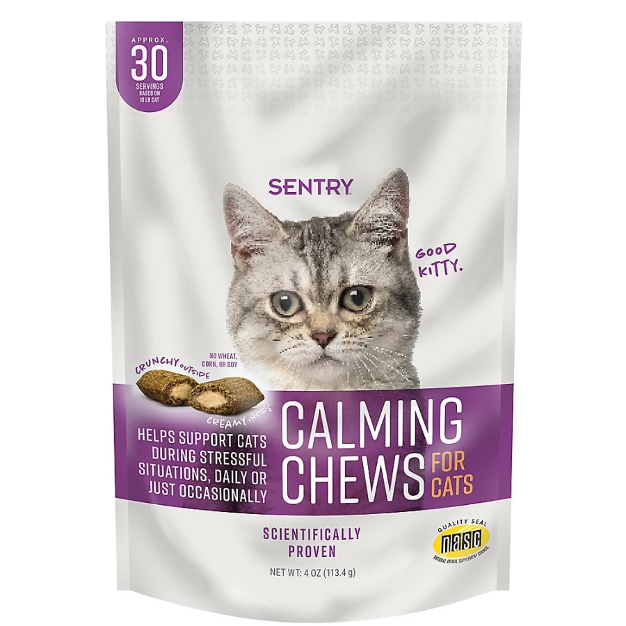 PetSmart Sentry Calming Chews for Cats – Stress Relief & Anxiety Supplements for Felines