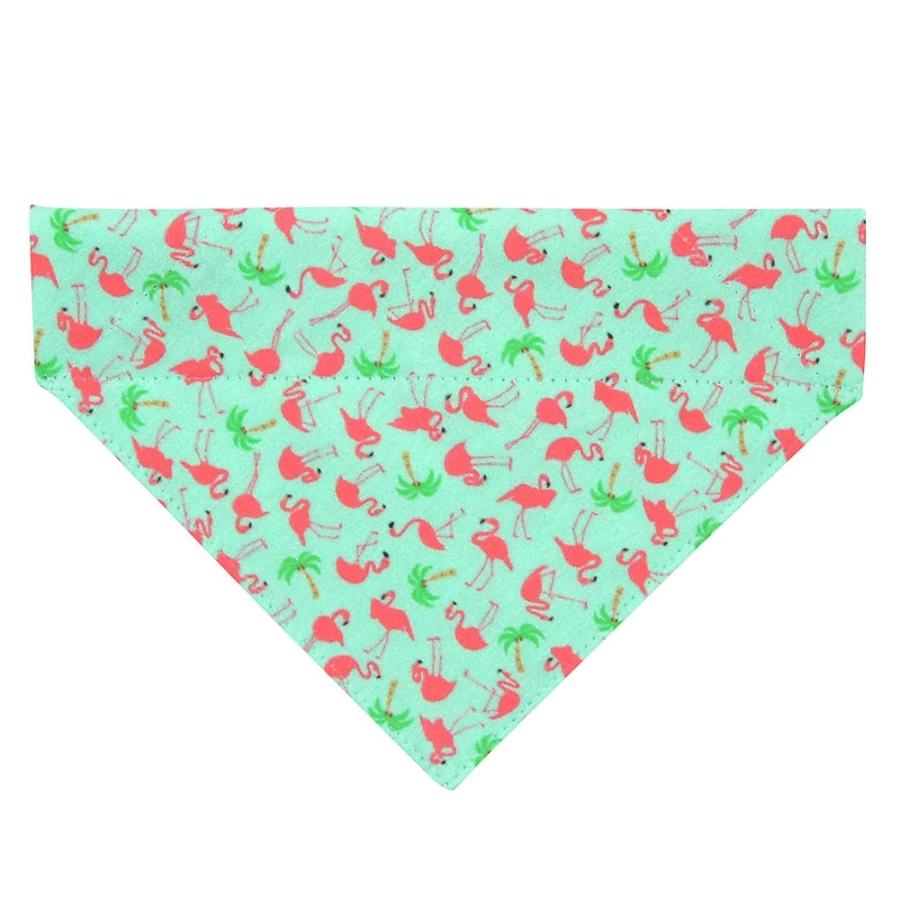 PetSmart Flamingo Aqua Tropical Slide-On Cat Bandana - Made By Cleo