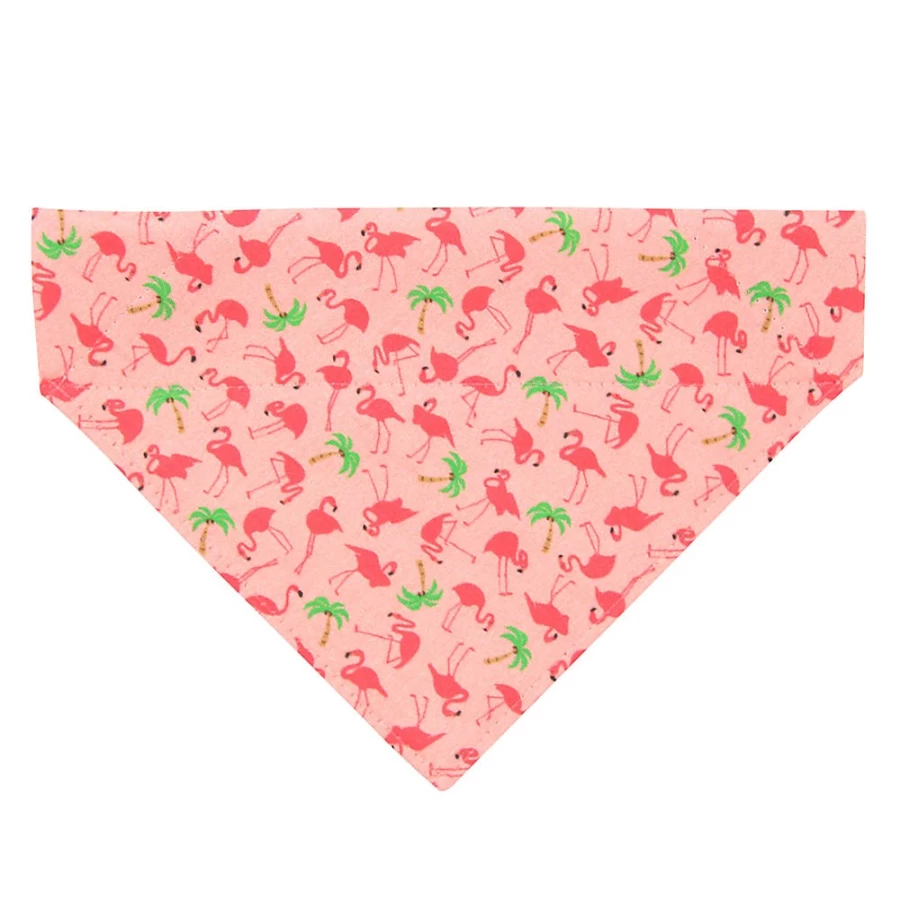 PetSmart Flamingo Pink Tropical Slide-On Cat Bandana - Made By Cleo