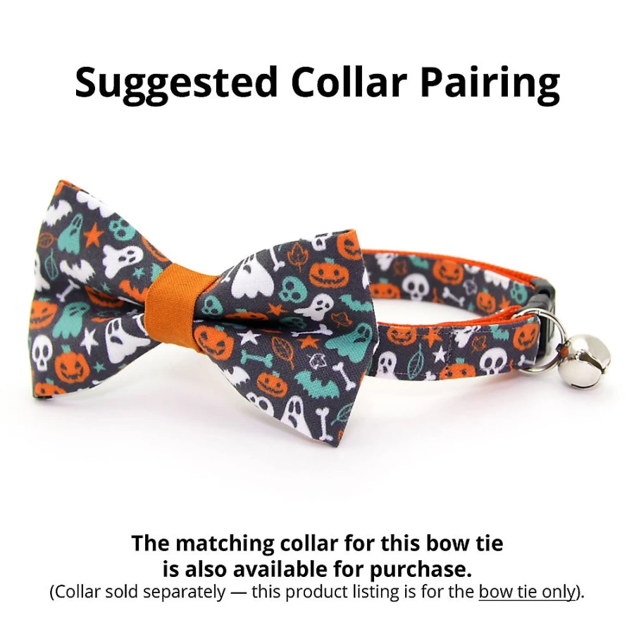 "PetSmart Halloween Cat Bow Tie - Spooky Boo Theme by Made By Cleo"