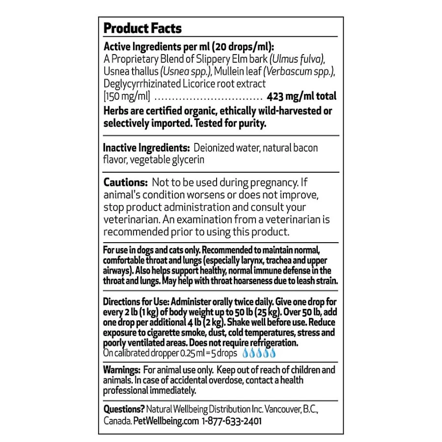 PetSmart Throat Gold Liquid Respiratory Supplement for Dogs & Cats - Pet Wellbeing Support