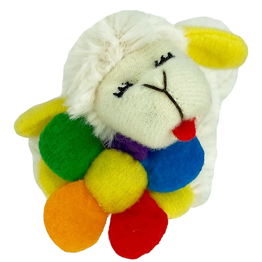 PetSmart Multipet Spring Cat Toy - Lamb Chop Plush with Flower for Playful Cats