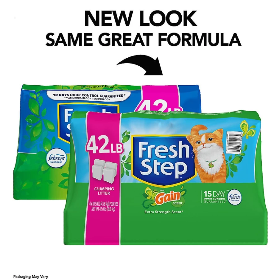PetSmart Fresh Step Clumping Clay Cat Litter with Febreze Gain Scent - Multi-Cat, Low Dust Formula