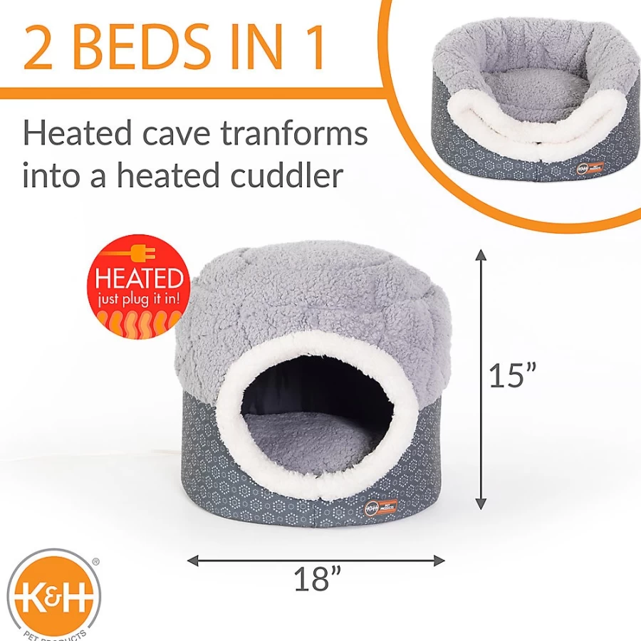 PetSmart KH Thermo-Pet Nest Electric Heated Cat Bed - Warm & Cozy Winter Pet Bed for Cats