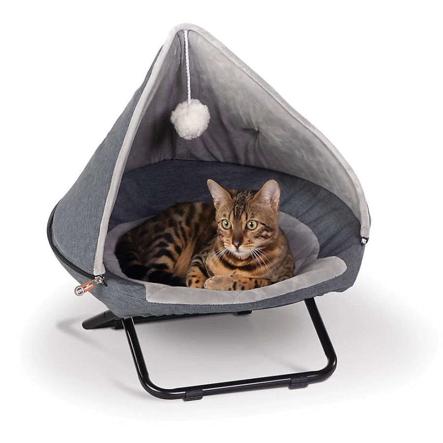 PetSmart KH Hooded Cat Bed - Elevated & Cozy Cot for Cats