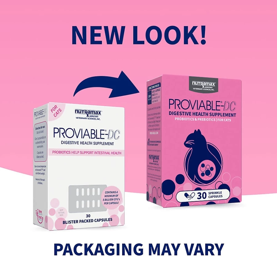 PetSmart Nutramax Proviable Digestive Health Supplement for Cats - Probiotic Capsules