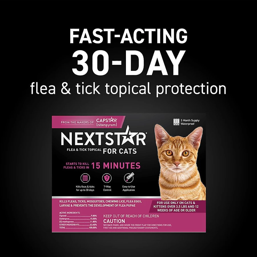 PetSmart NextStar Fast-Acting Flea & Tick Treatment for Cats – Quick Relief & Protection