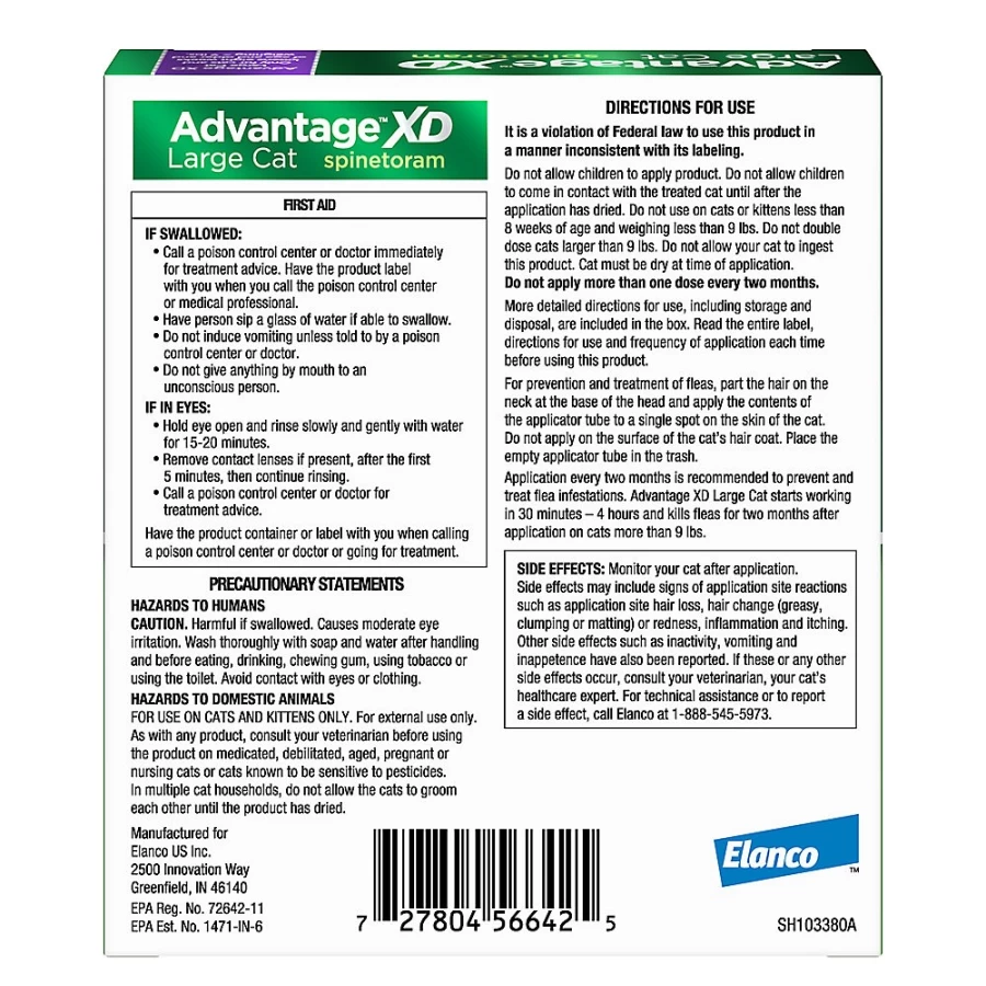 "PetSmart Advantage XD Flea Prevention Treatment for Large Cats Over 9 lbs"