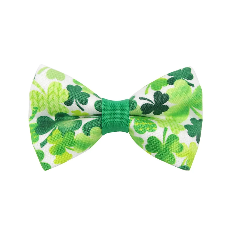 PetSmart St. Patrick's Day Shamrock Cat Bow Tie - Festive Green Bowtie for Cats by Made By Cleo