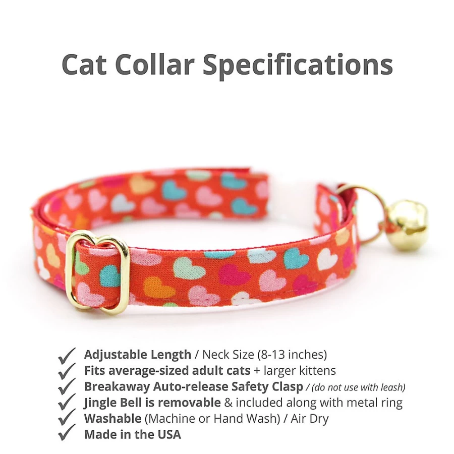 PetSmart Valentine's Day Breakaway Cat Collar - Modern Love Design by Cleo